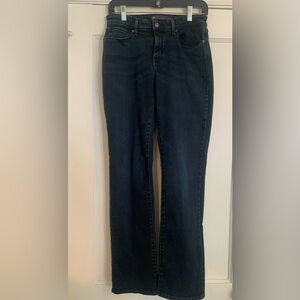 Levi’s 711 Vintage Soft Dark Blue Mid Rise Straight Stretch Denim Jeans Size 8